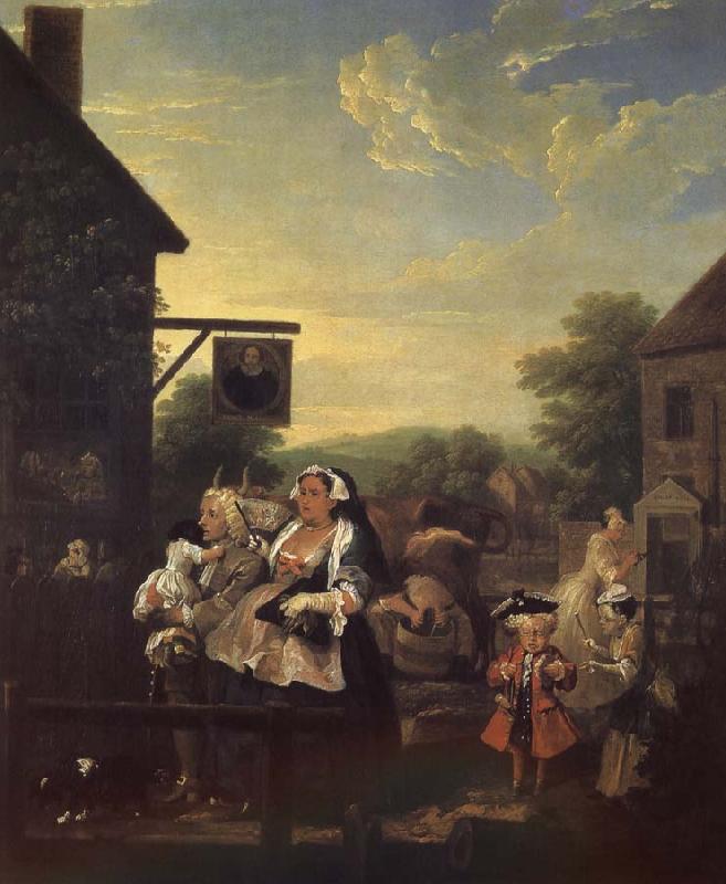 William Hogarth Four hours a day in the evening oil painting image